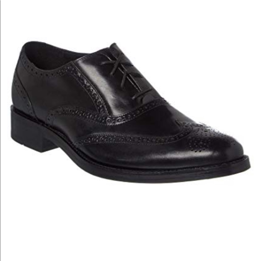 Cole Haan Black Leather Wingtip Oxfords Size 9W